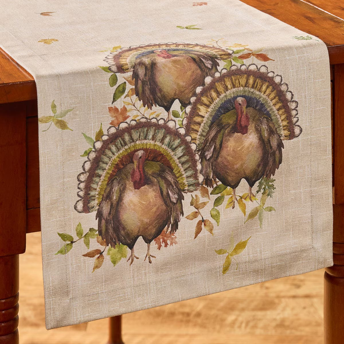 Tom Turkey Printed Table Runner 54'' Long
