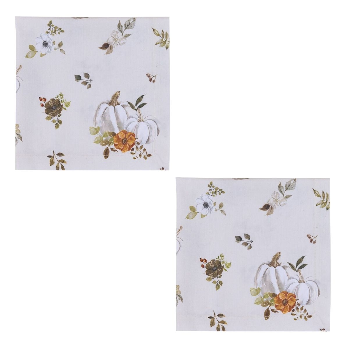 Pumpkins And Poppies Printed Napkin Set of 2