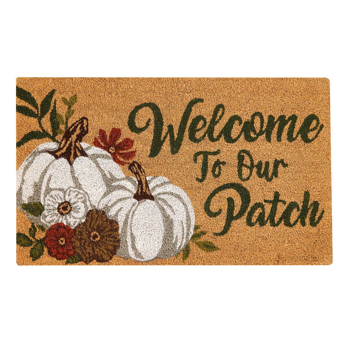Pumpkins And Poppies Coir Welcome To Our Patch Doormat
