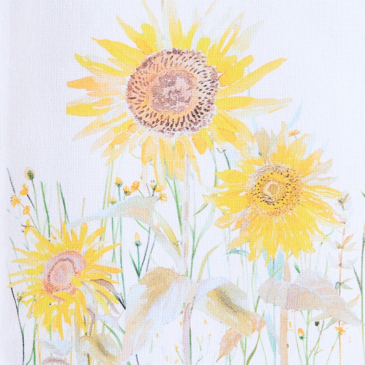 Sunflower Fields Embroidered Dishtowel Decorative