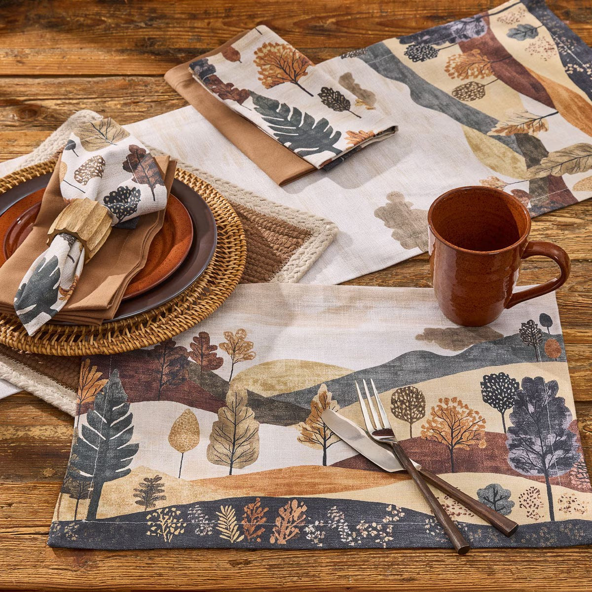 Autumn Magic Printed Napkin Set of 2