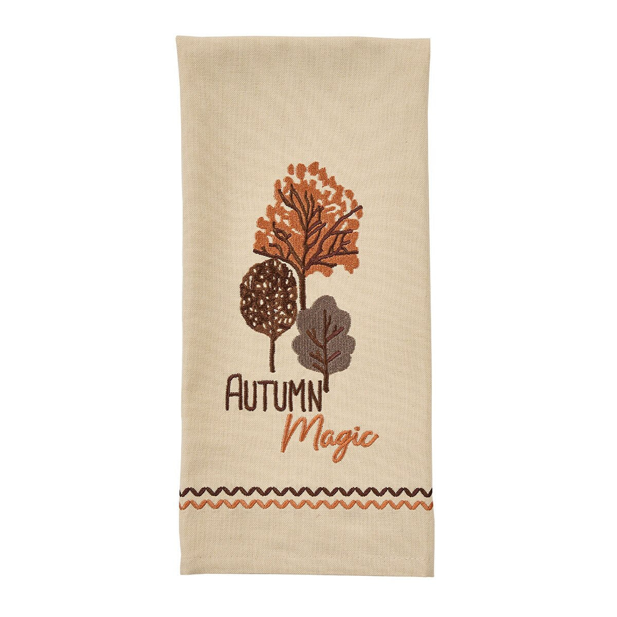 Autumn Magic Embroidered Dishtowel Decorative