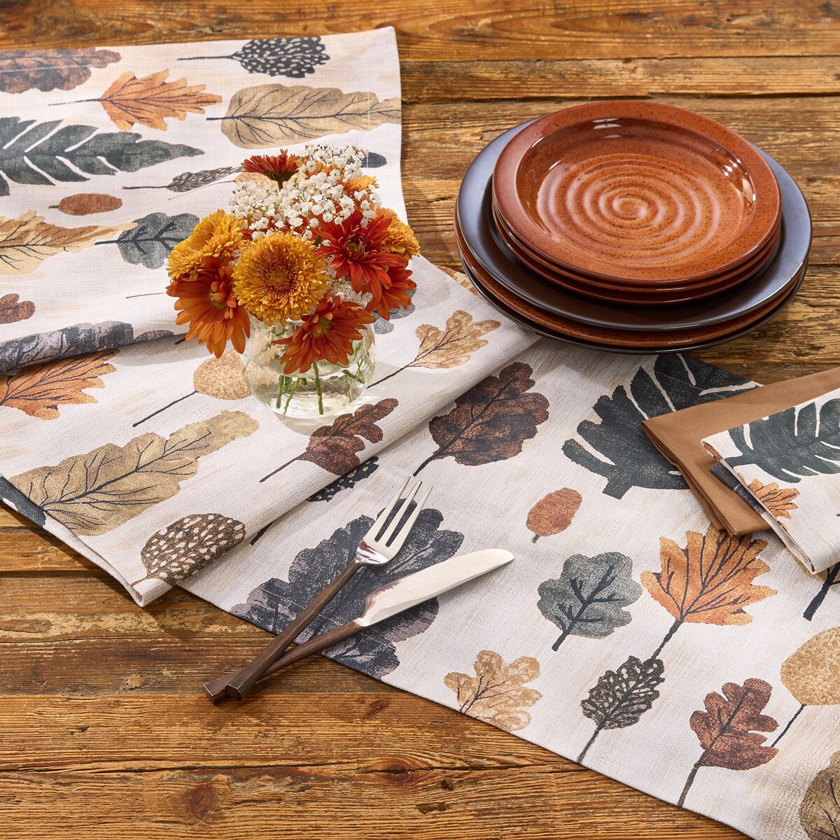 Autumn Magic Printed Table Runner 72" Long