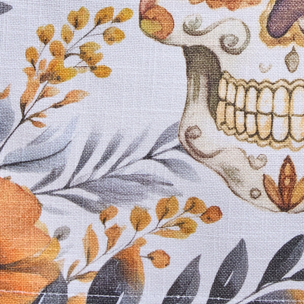 Printed Dia De Los Muertos Table Runner 72" Long