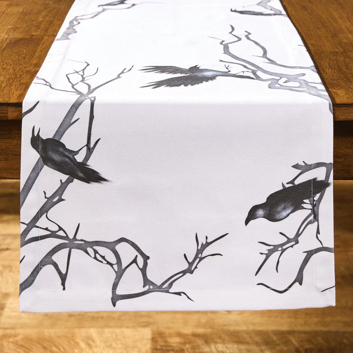 Crow Printed Table Runner 72" Long