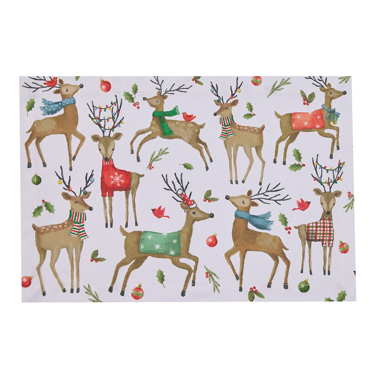 Run Run Reindeer Printed Placemat Set of 2
