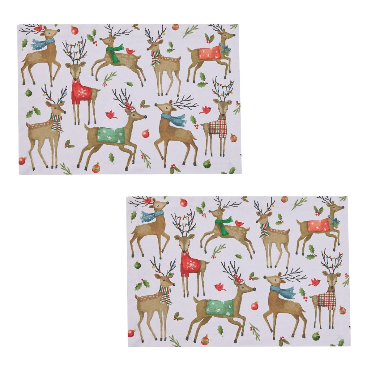 Run Run Reindeer Printed Placemat Set of 2