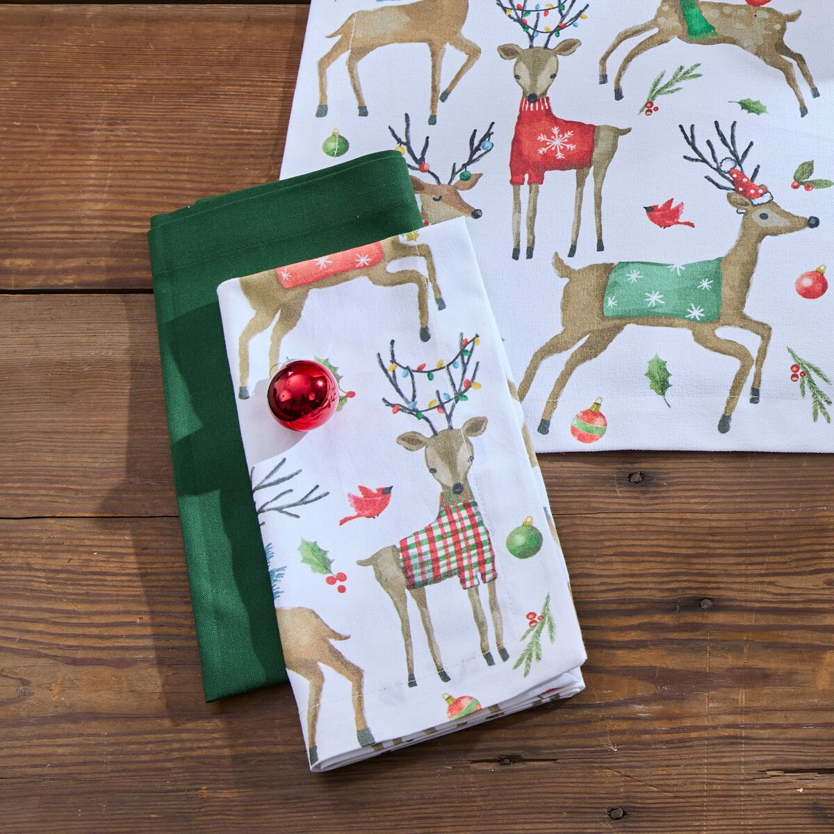 Run Run Reindeer Printed Napkin Set of 2