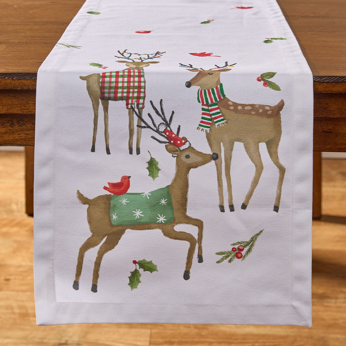 Run Run Reindeer Printed Table Runner 72" Long