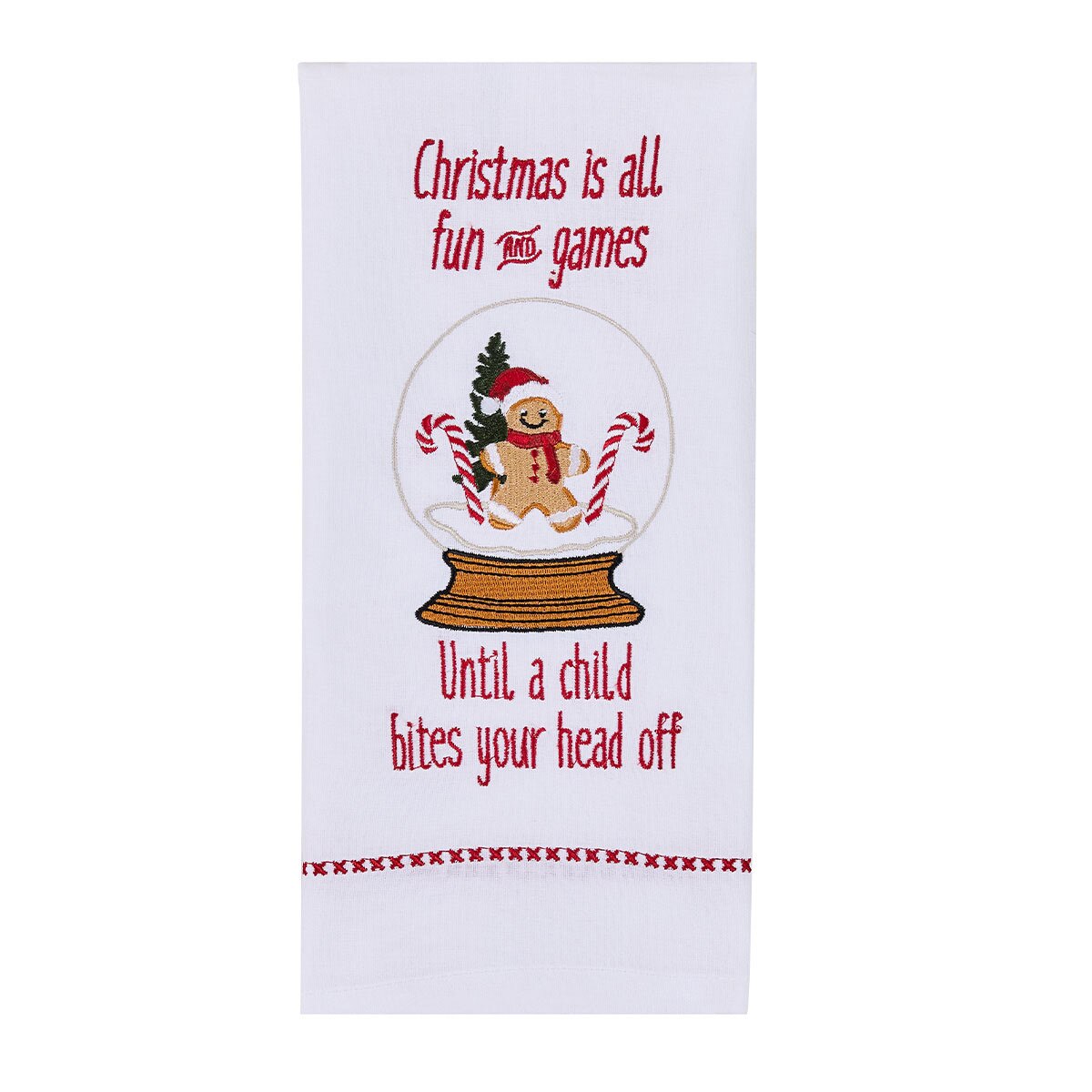 Tiny Winter Wonders Embroidered Dishtowel Decorative