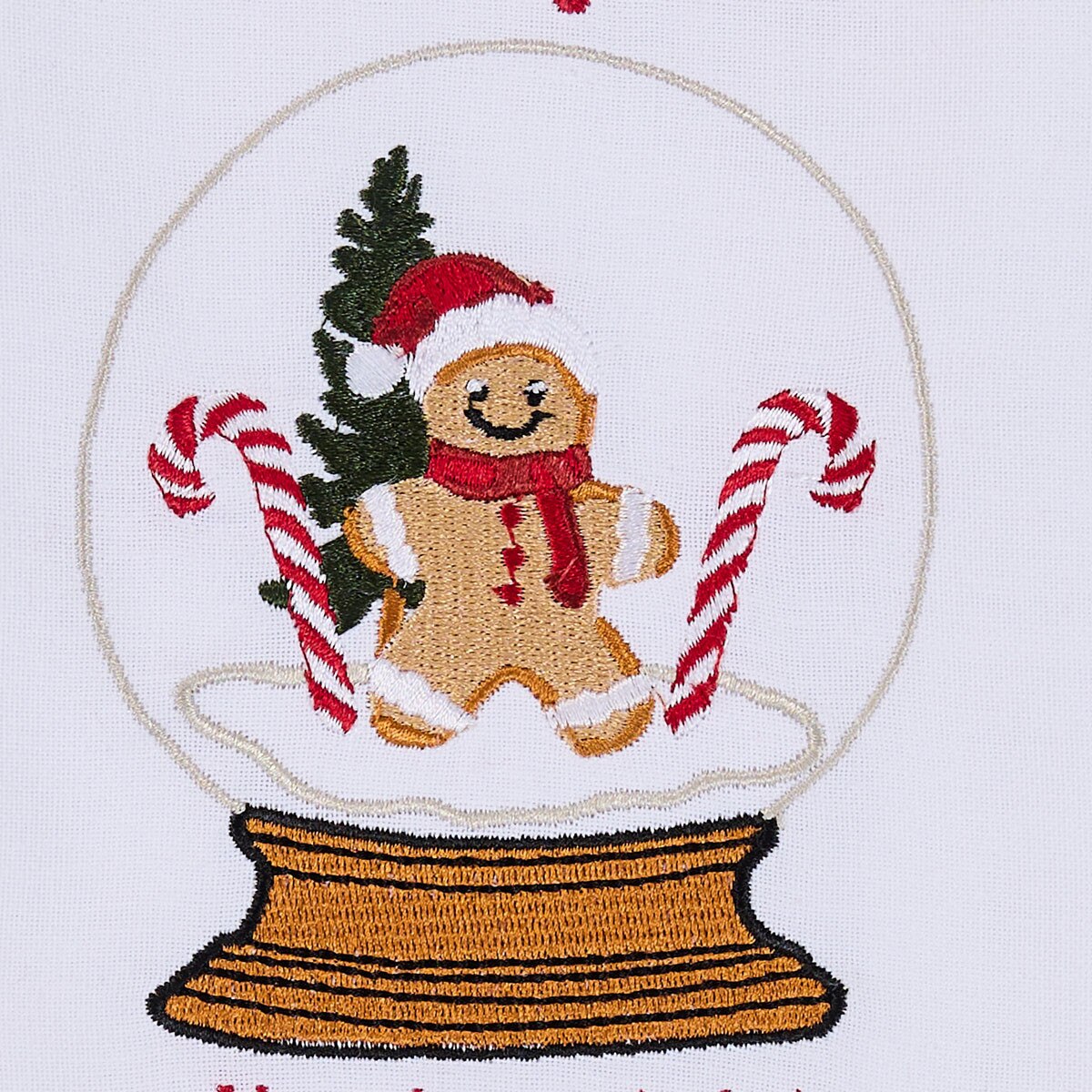 Tiny Winter Wonders Embroidered Dishtowel Decorative
