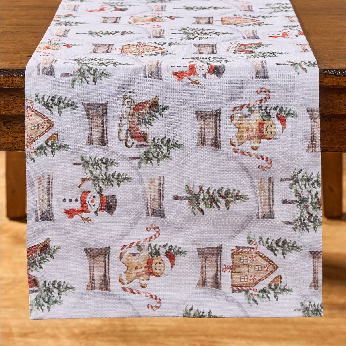 Tiny Winter Wonders Printed Table Runner 54'' Long