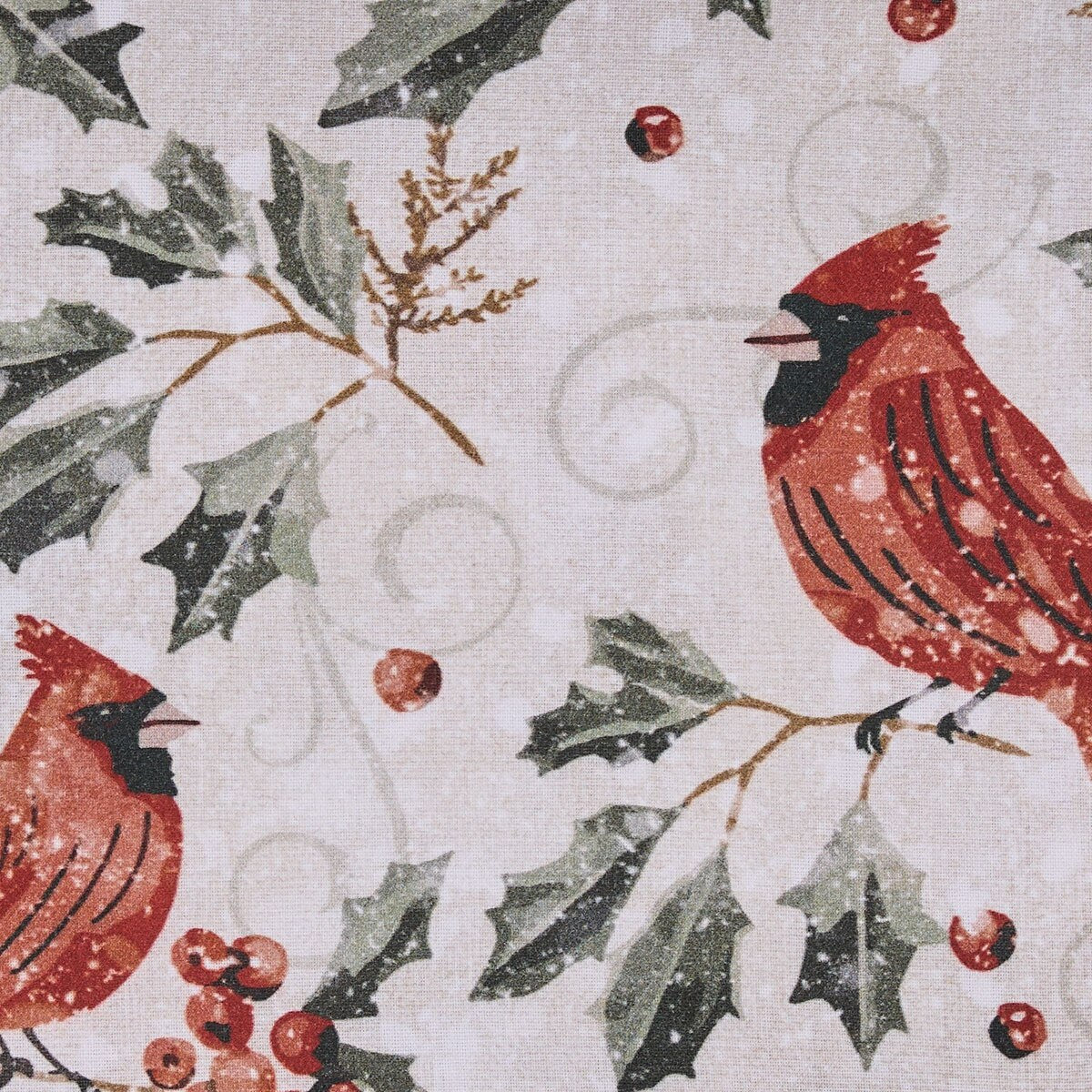 Merry Red Birds Printed Napkin Set of 2