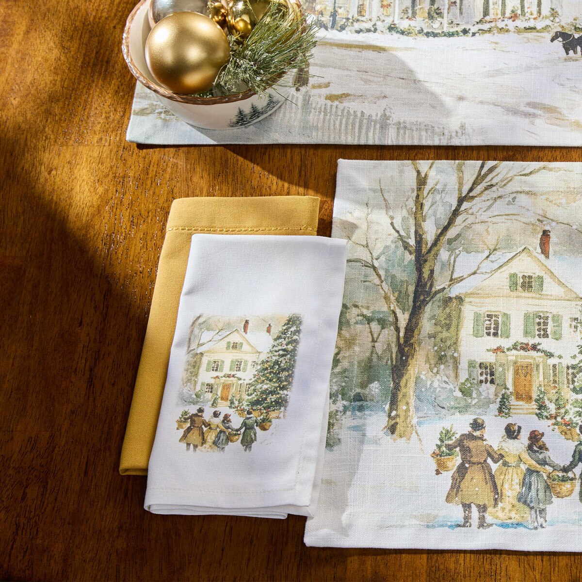 Winter In The Country Printed Napkin Set of 2