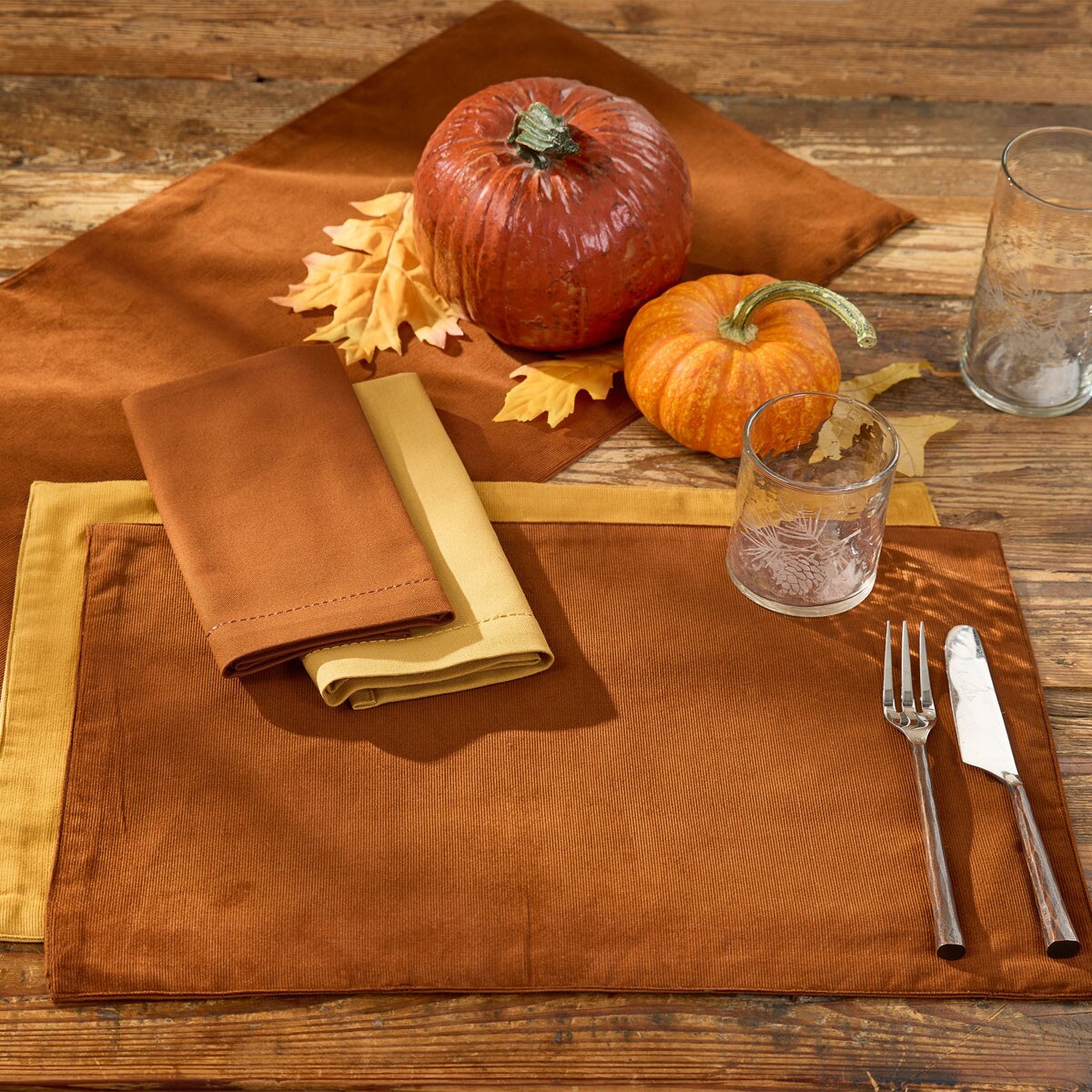 Corduroy - Brown Placemat Set of 2