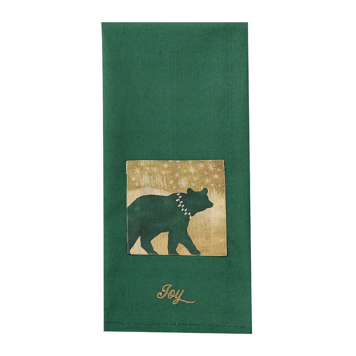 Velvet Woods Patch Joy Dishtowel Decorative