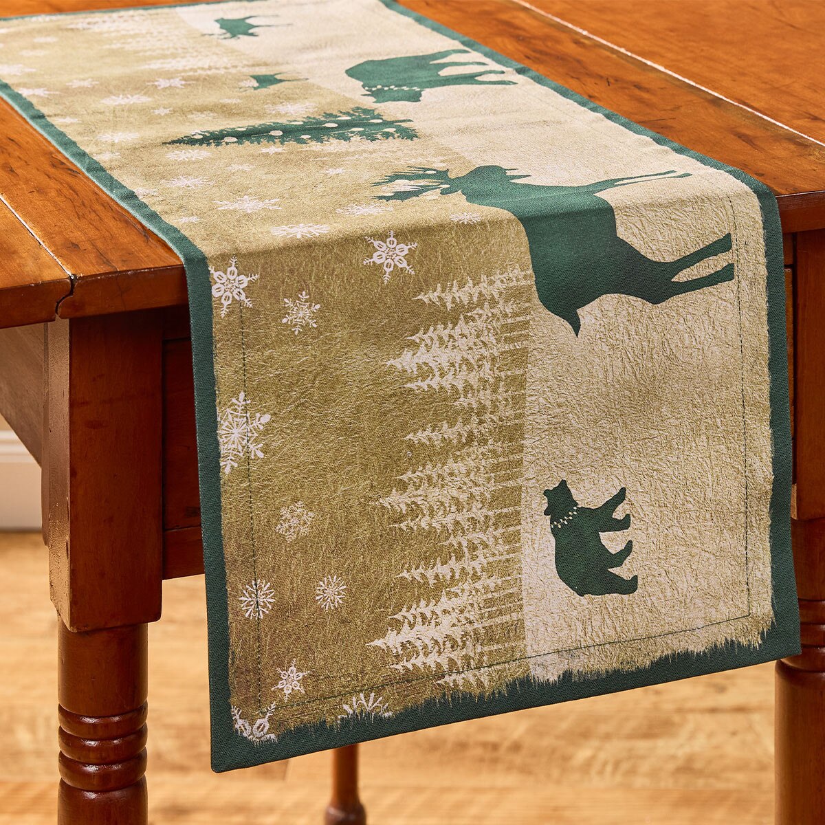 Velvet Woods Printed Table Runner 36" Long