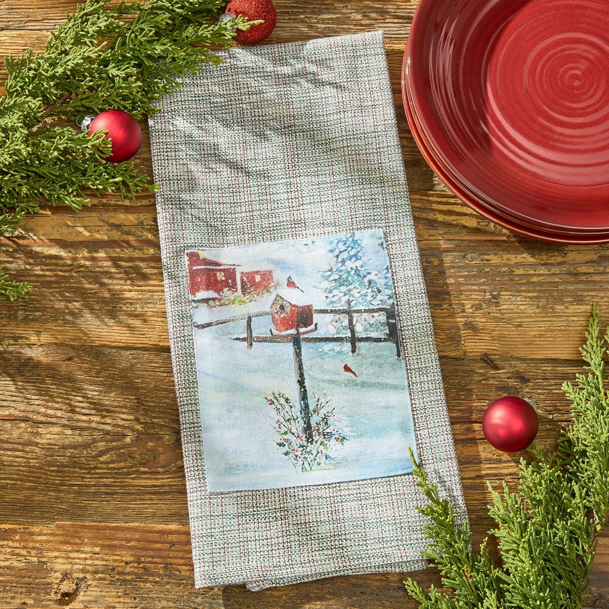 Tidings Of Joy Patch Dishtowel Decorative