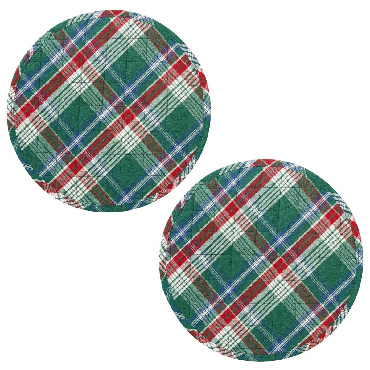 Hard Candy Christmas Quilted Placemat Round Set of 2