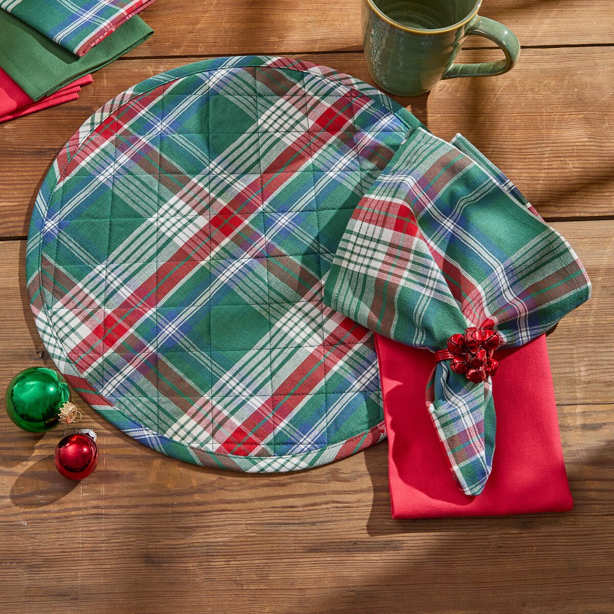 Hard Candy Christmas Plaid Napkin Set of 2