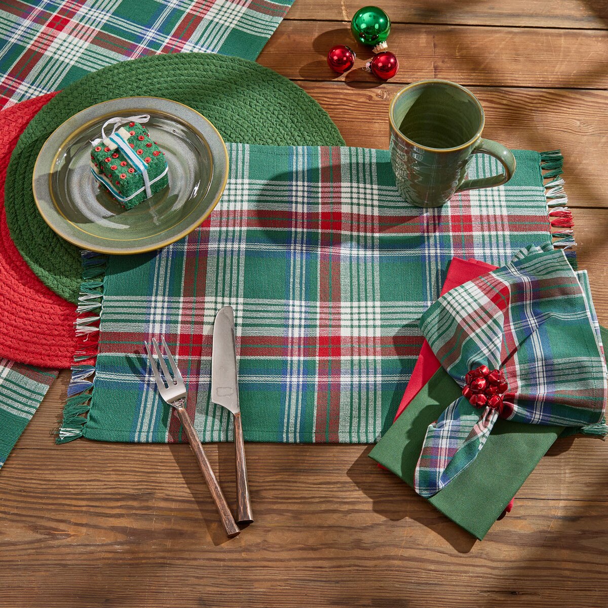 Hard Candy Christmas Plaid Napkin Set of 2