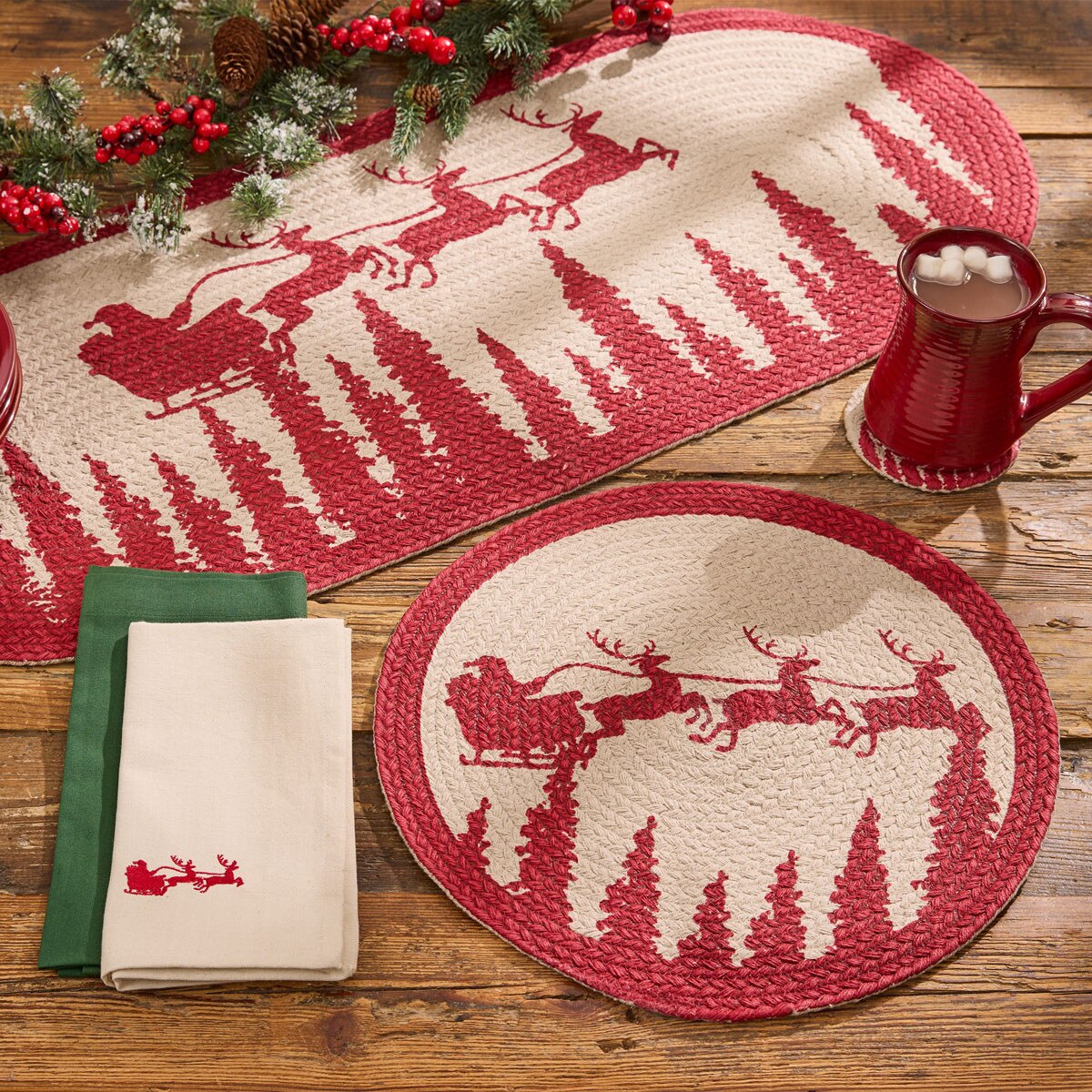 Dash Away Embroidered Napkin Set of 2