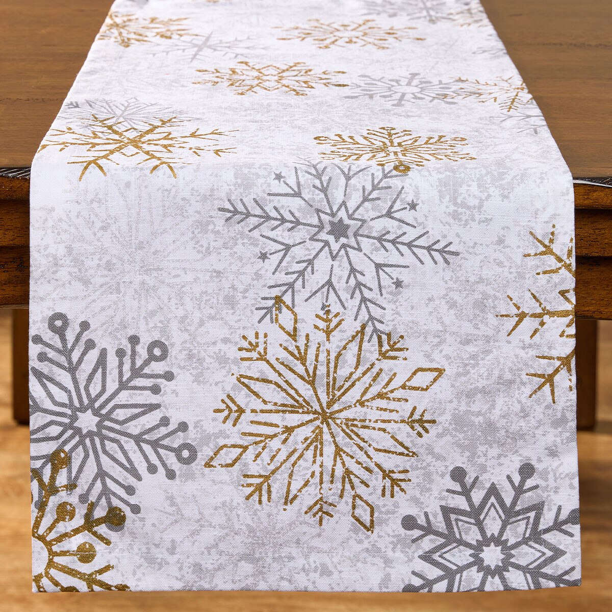 Sparkleflakes Printed Table Runner 72" Long