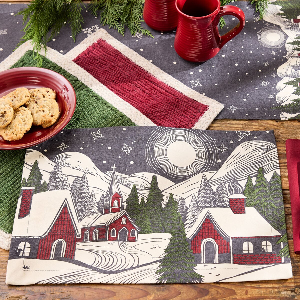 Storybook Christmas Printed Placemat Set of 2