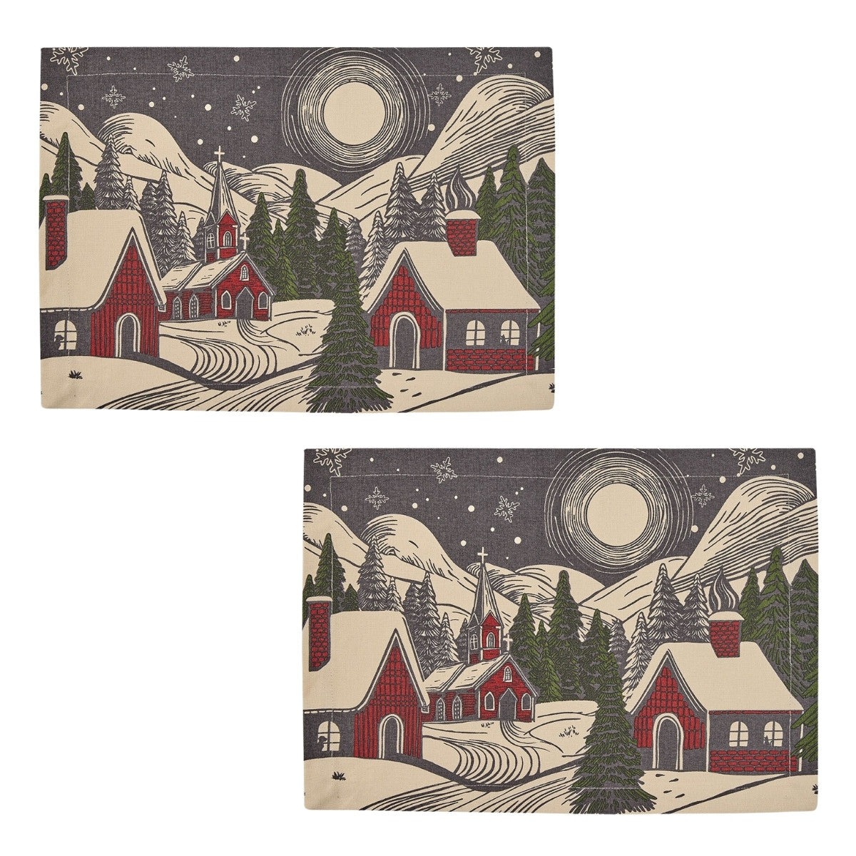 Storybook Christmas Printed Placemat Set of 2