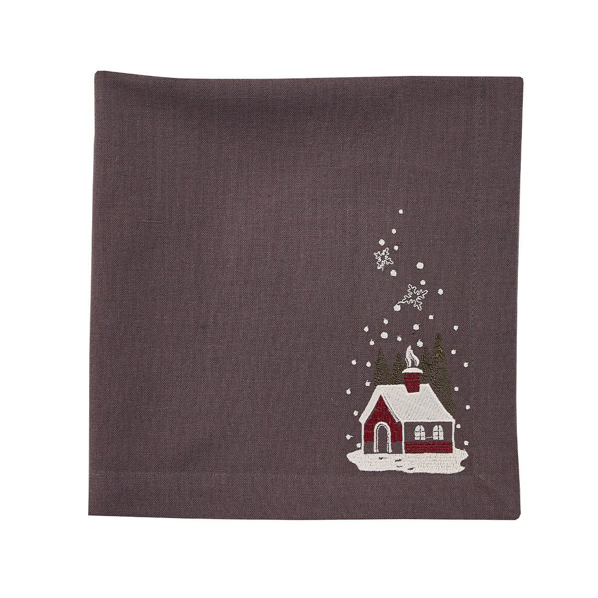 Storybook Christmas Embroidered Napkin Set of 2