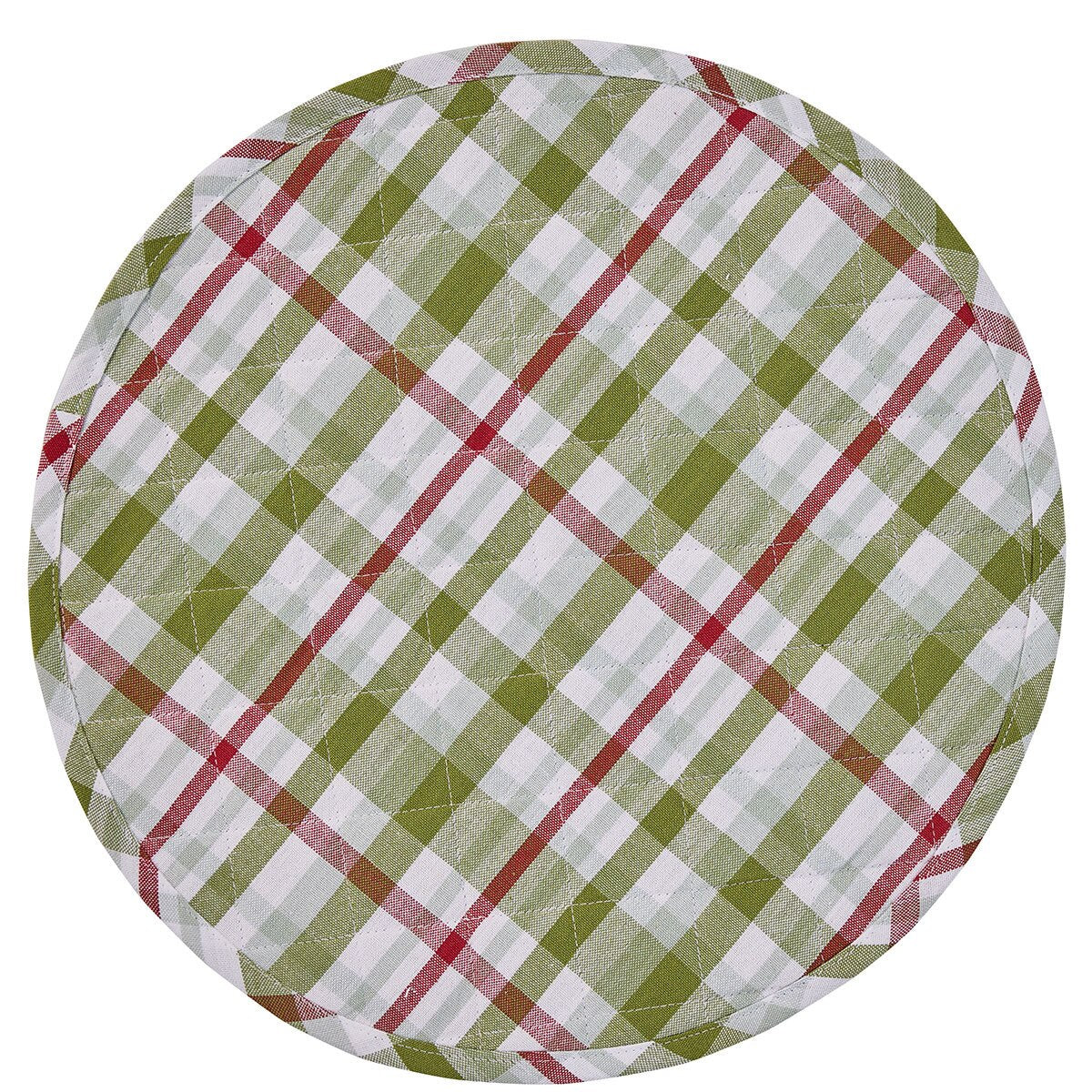 Snowman Quilted Placemat Round Set of 2