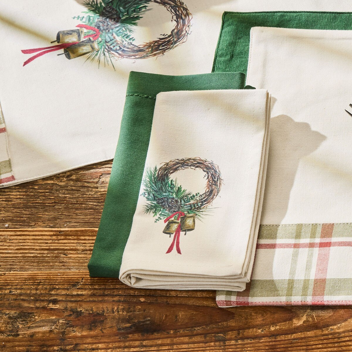 Cowbell Christmas Printed Napkin Set of 2