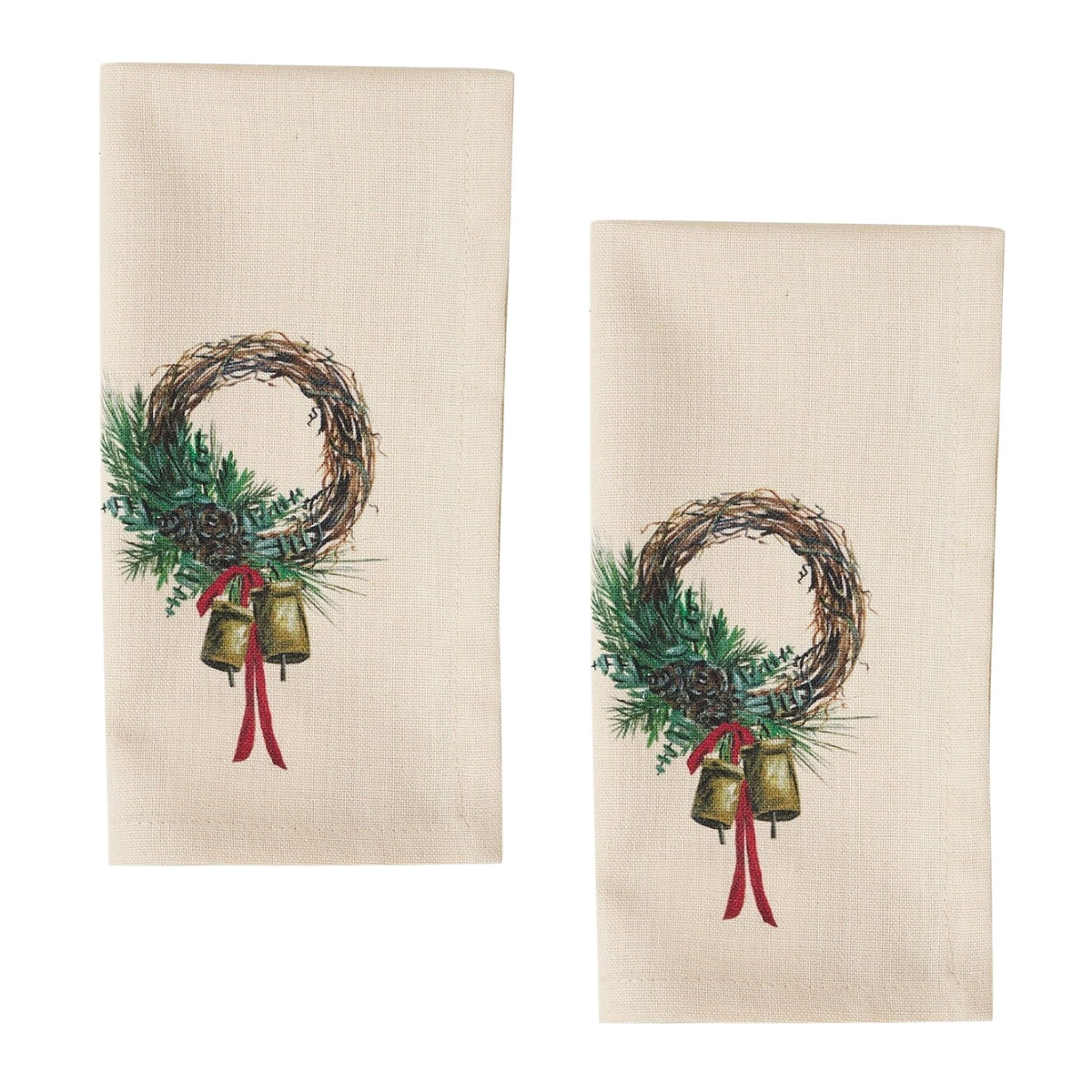 Cowbell Christmas Printed Napkin Set of 2