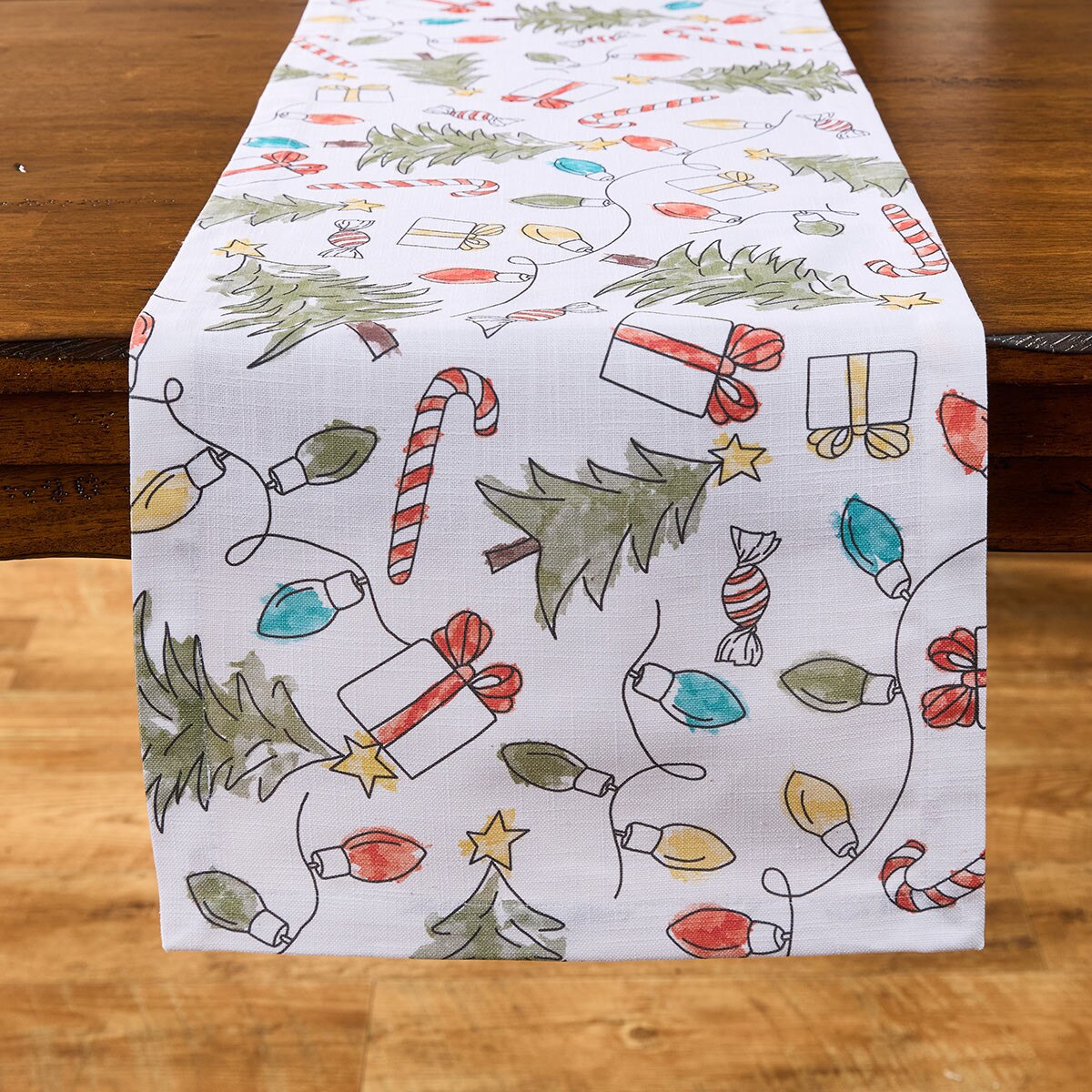 Whimsy Tree Printed Table Runner 54'' Long