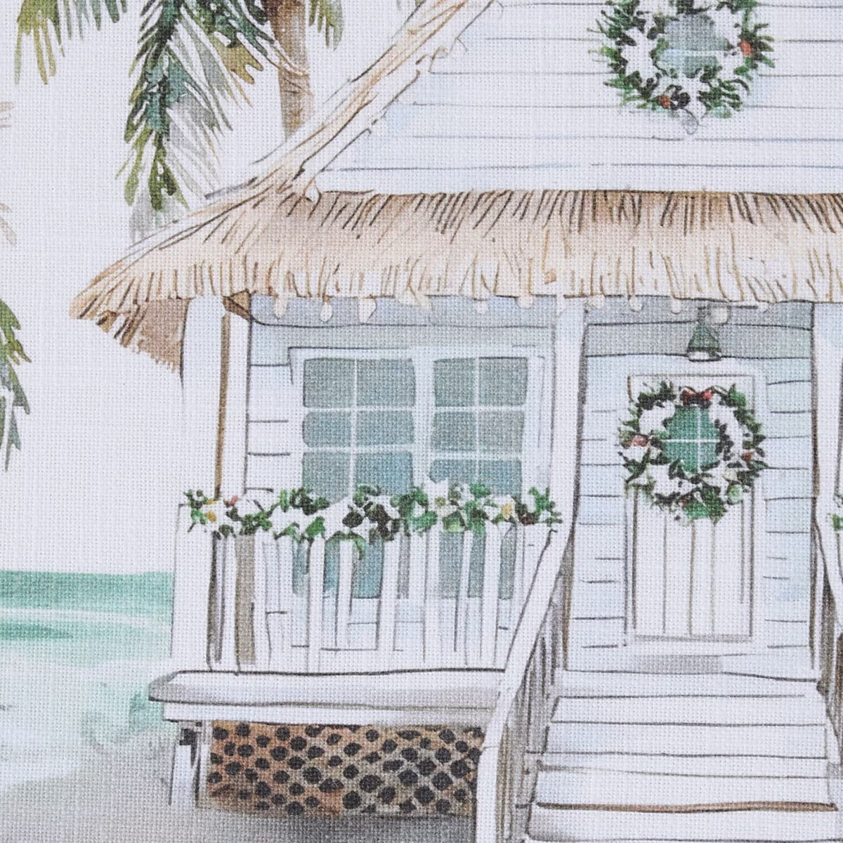 Christmas Beach Printed Placemat Set of 2
