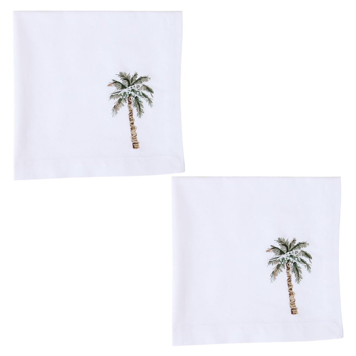 Christmas Beach Embroidered Napkin Set of 2