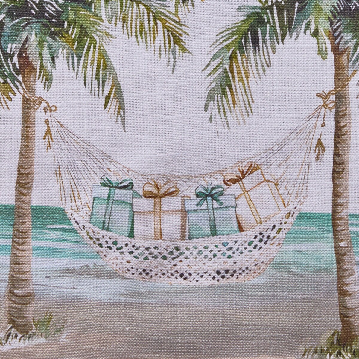 Christmas Beach Printed Table Runner 54'' Long