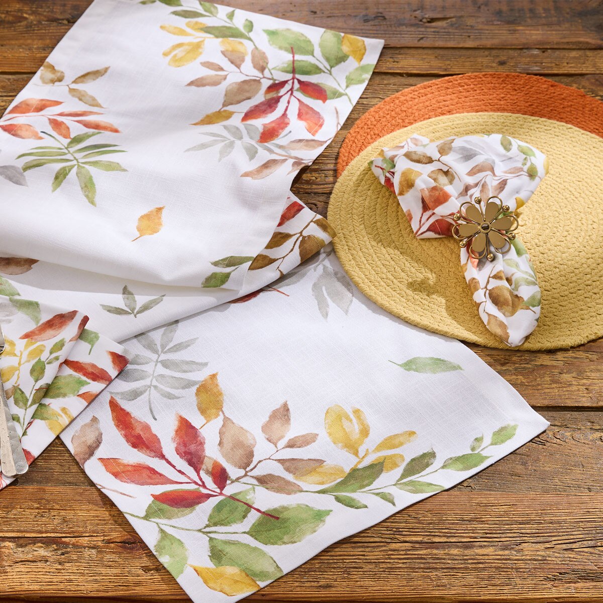 Changing Leaves Printed Table Runner 72" Long
