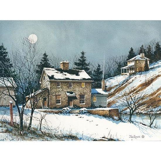 A February Evening By John Rossini Art Print - 12 X 16-Penny Lane Publishing-The Village Merchant