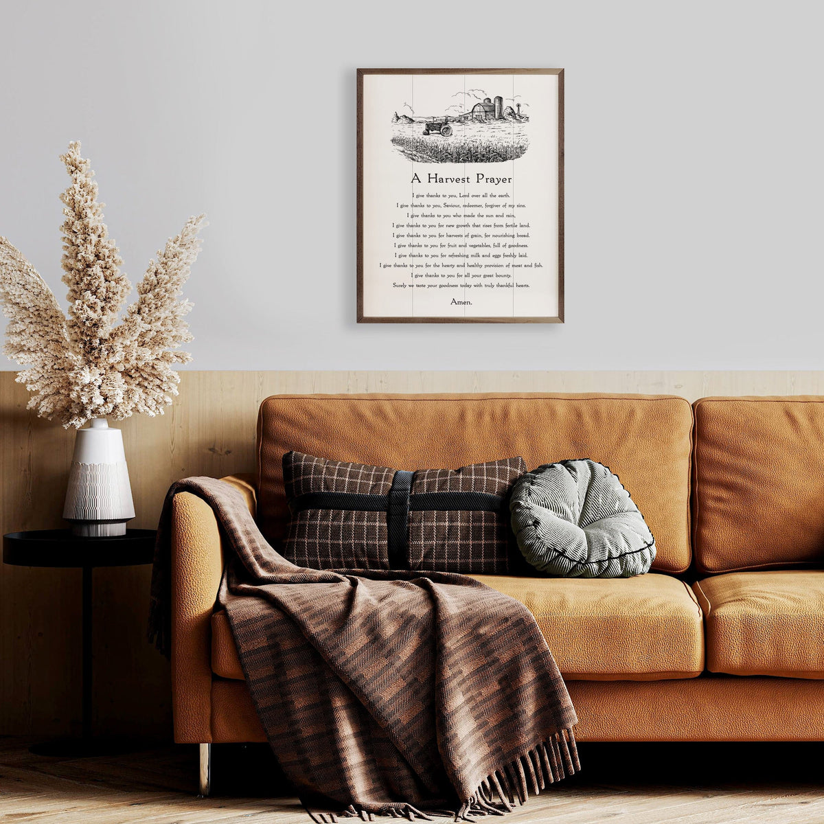 Kendrick Home Walnut Frames A Harvest Prayer White
