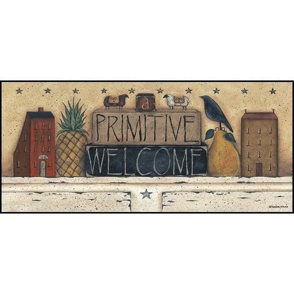 A Primitive Welcome By Donna Atkins Art Print - 5 X 12-Penny Lane Publishing-The Village Merchant