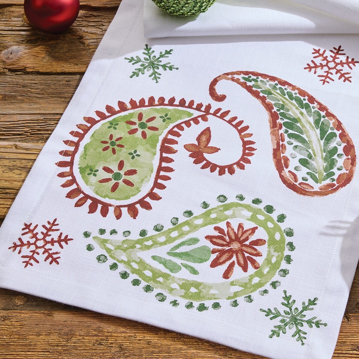 A Very Paisley Holiday Table Runner 54'' Long