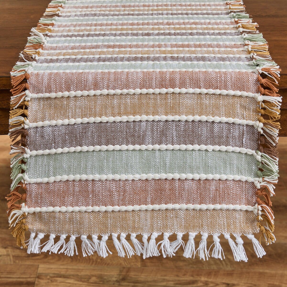 Acorn Spice Stripe Table Runner 72" Long