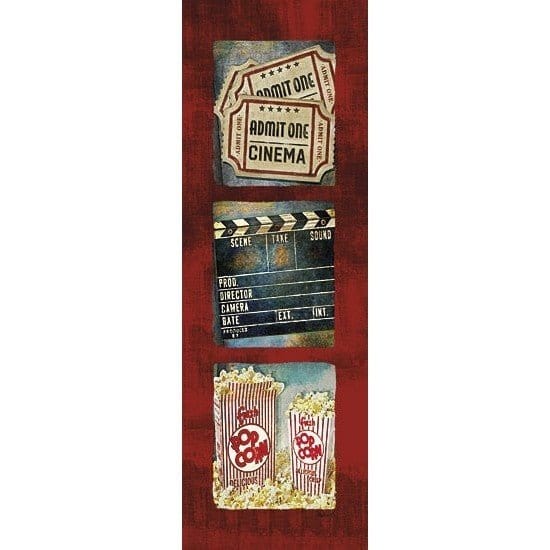 Admit One Movies Tryptic By Mollie B Right Art Print - 6 X 18-Penny Lane Publishing-The Village Merchant