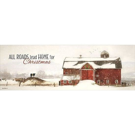 Alendar All Roads Lead Home For Christmas By Lori Deiter Art Print - 12 X 36-Penny Lane Publishing-The Village Merchant