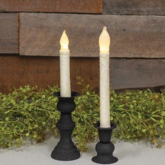 Alette in Black Candle Holder For Taper Candles-Craft Wholesalers-The Village Merchant