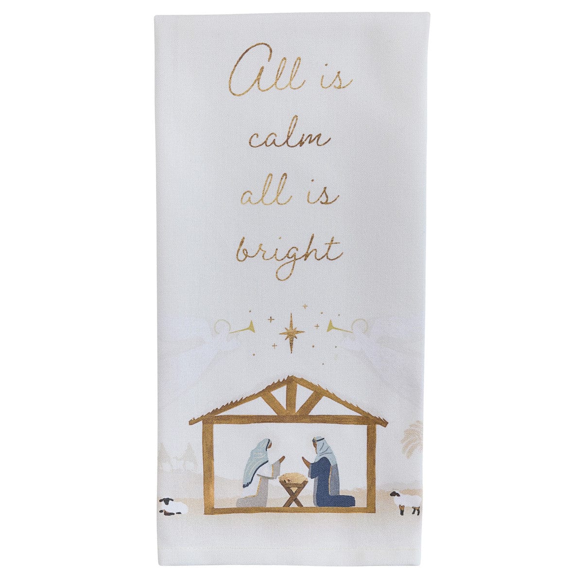 All Is Calm All Is Bright Decorative Towel