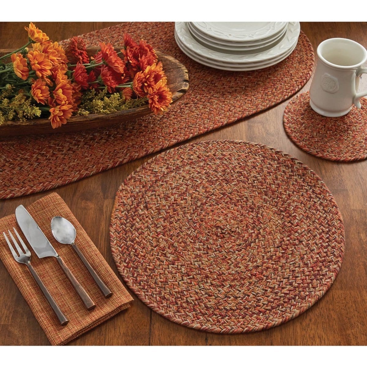 Park Designs Allspice Braided Placemat Round