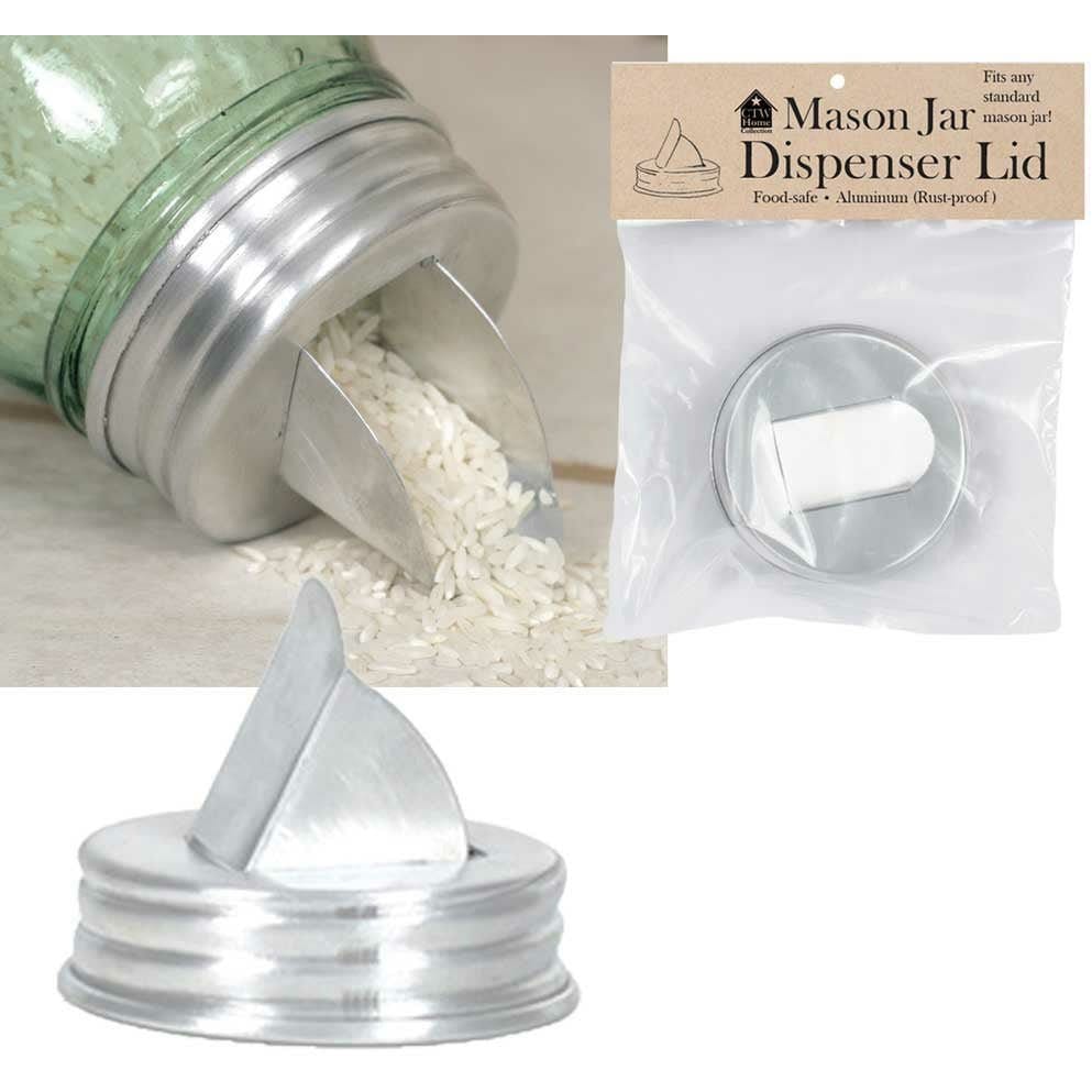Aluminum Grain Dispenser Mason Jar Lid-CTW Home-The Village Merchant