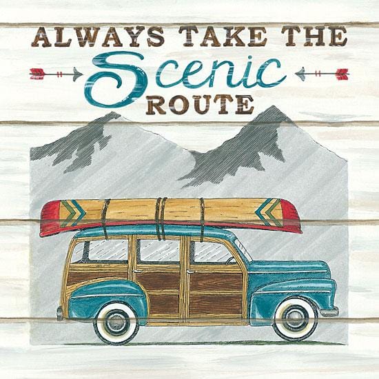 Always Take The Scenic Route By Deb Strain Art Print - 12 X 12-Penny Lane Publishing-The Village Merchant